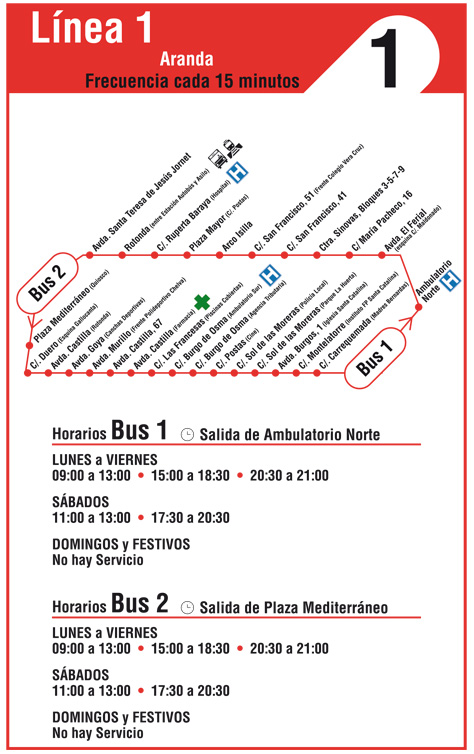 Bus Urbano Aranda - Línea 1